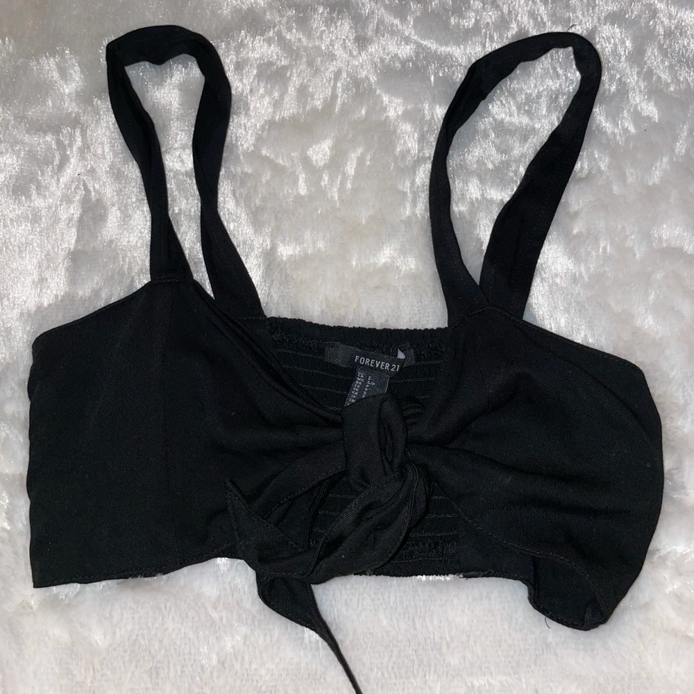 F21 black tie top